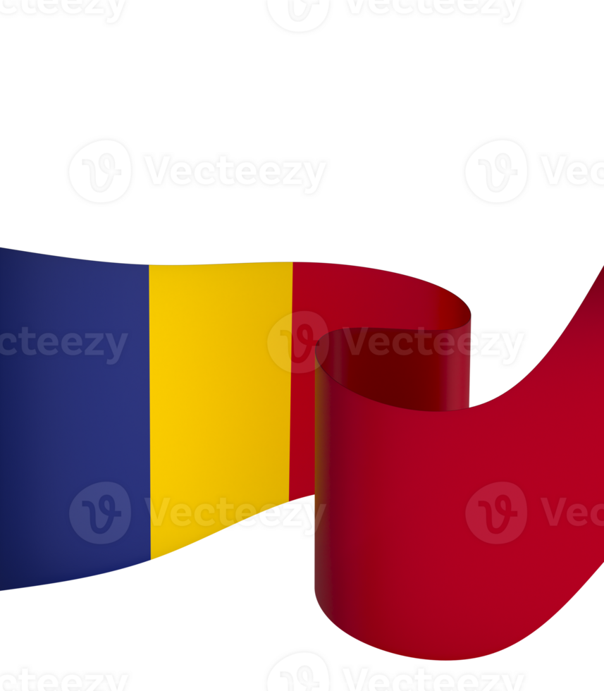 Romania flag element design national independence day banner ribbon png