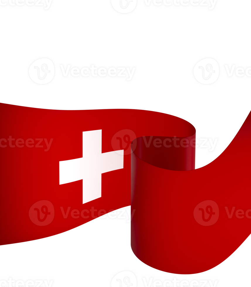 Switzerland flag element design national independence day banner ribbon png