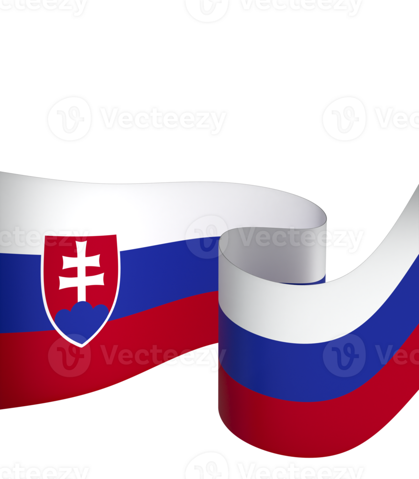 Slovakia flag element design national independence day banner ribbon png