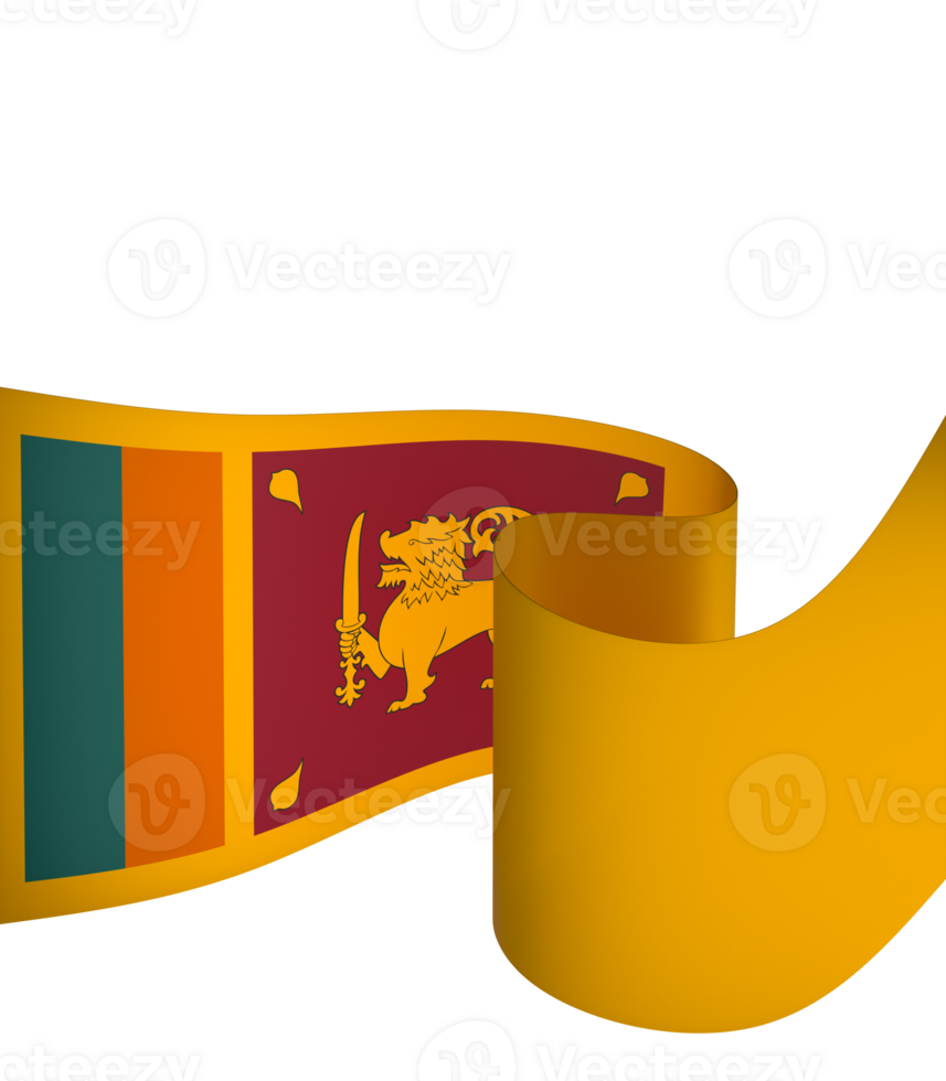 Sri Lanka flag element design national independence day banner ribbon png