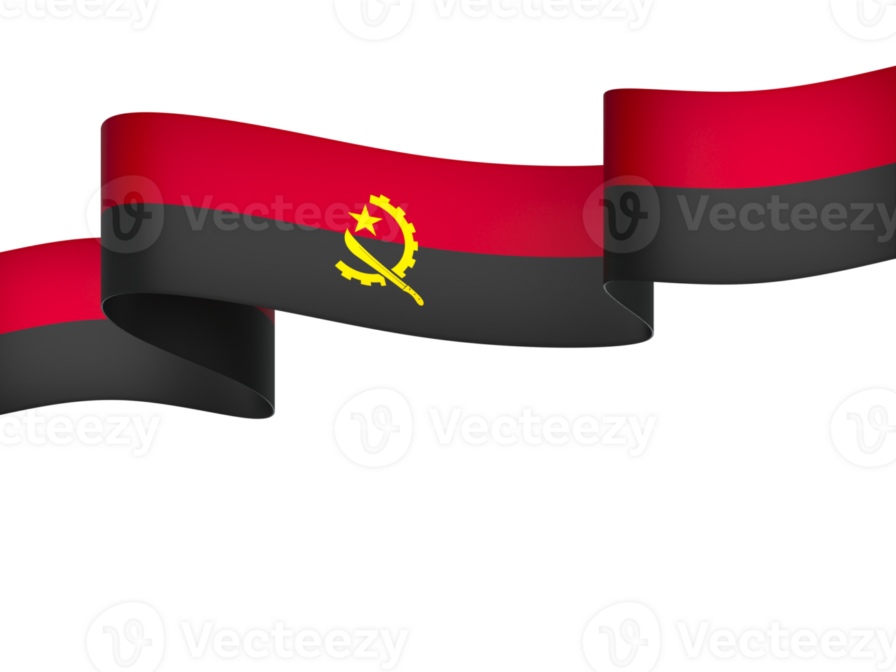 Angola flag element design national independence day banner ribbon png