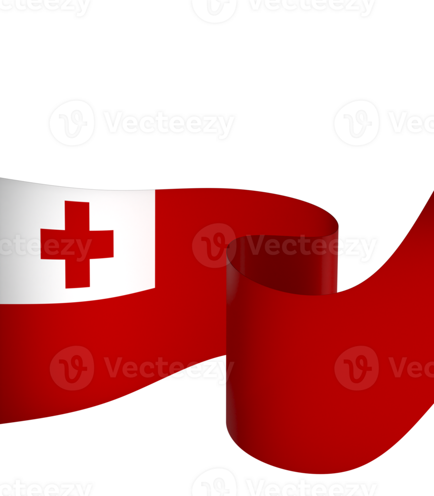 Tonga flag element design national independence day banner ribbon png