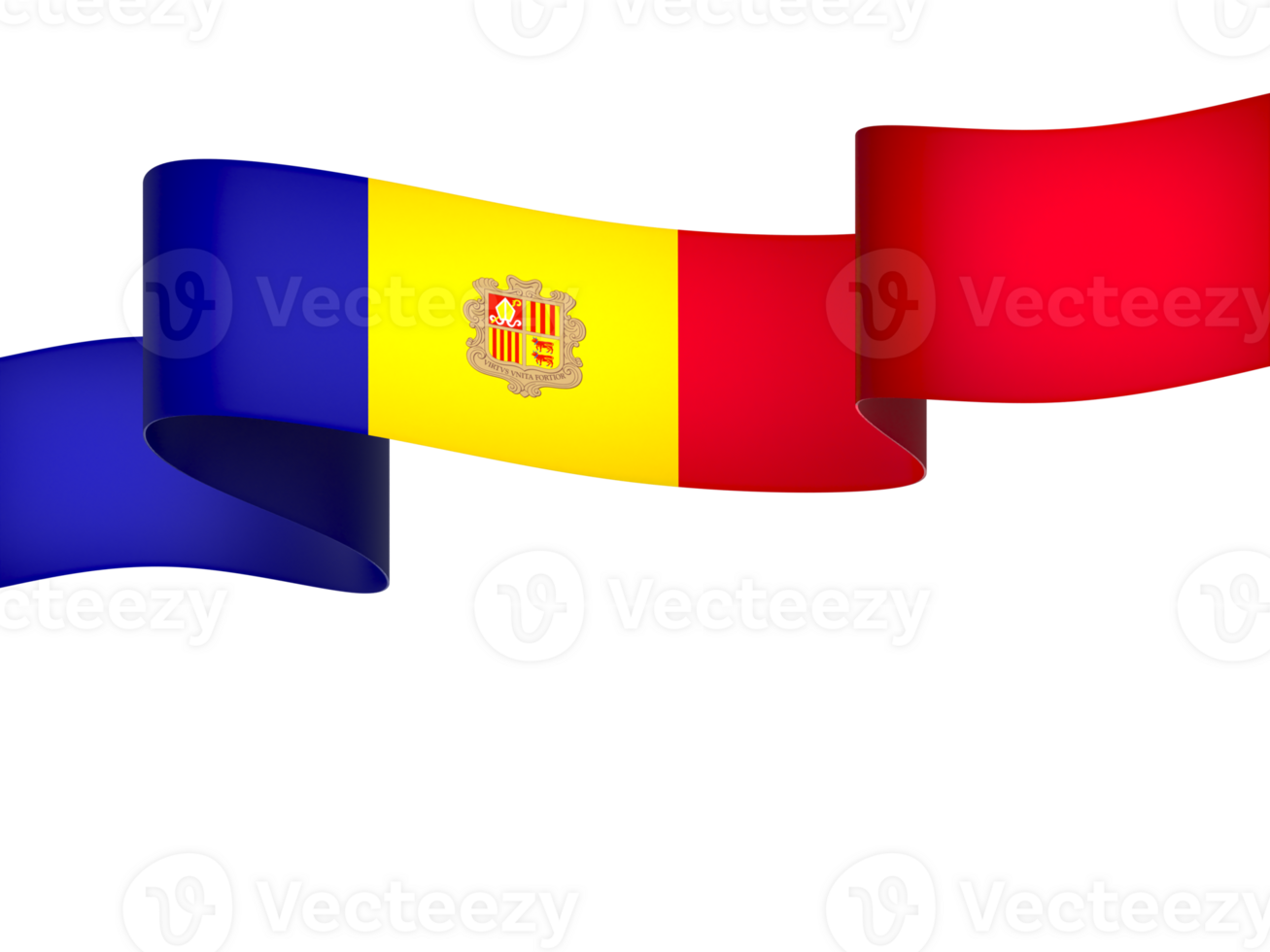 Andorra flag element design national independence day banner ribbon png