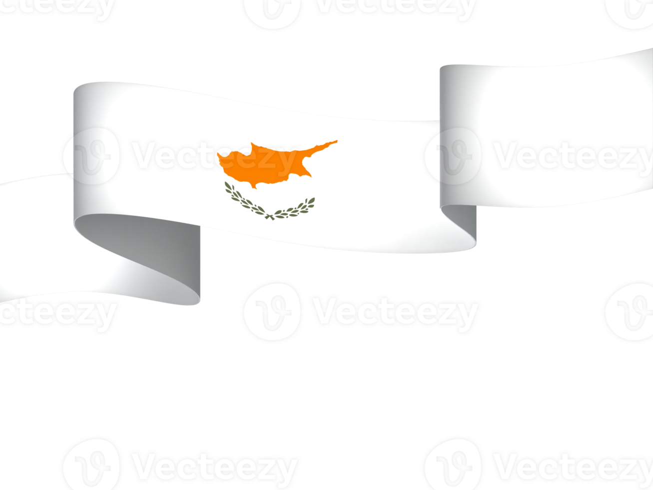 Cyprus flag element design national independence day banner ribbon png