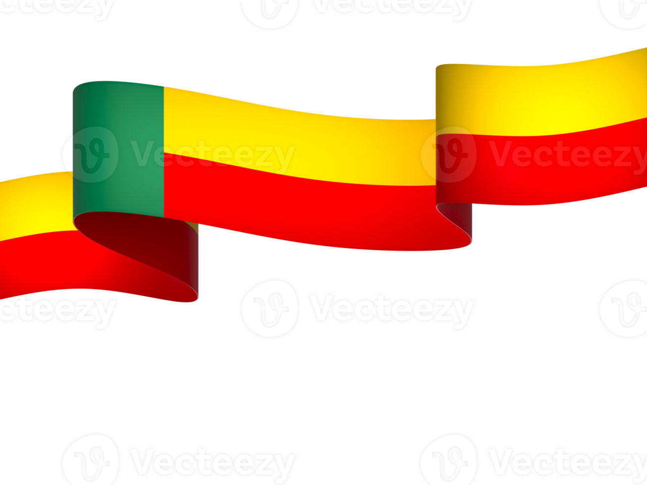 Benin flag element design national independence day banner ribbon png