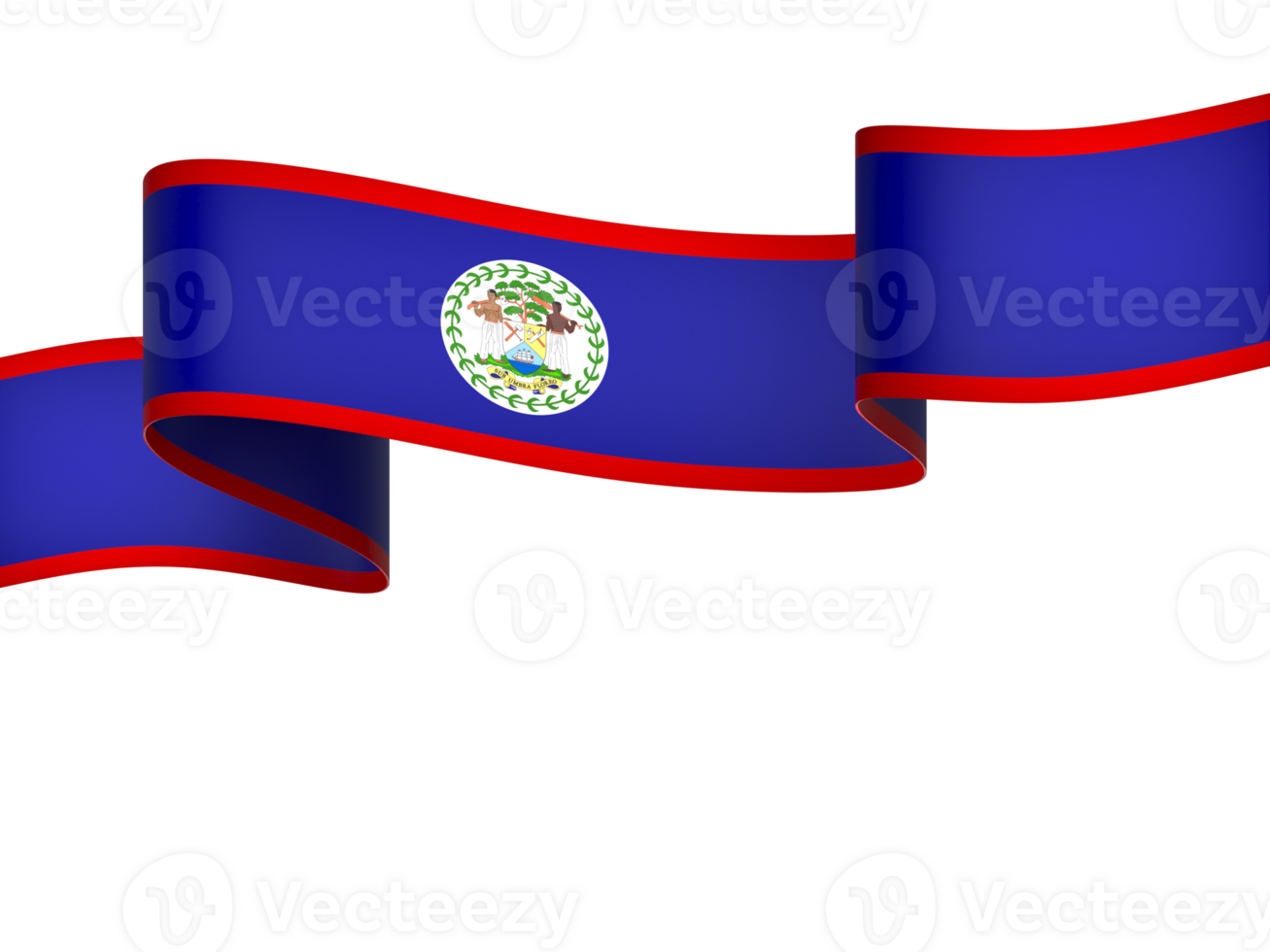 Belize flag element design national independence day banner ribbon png