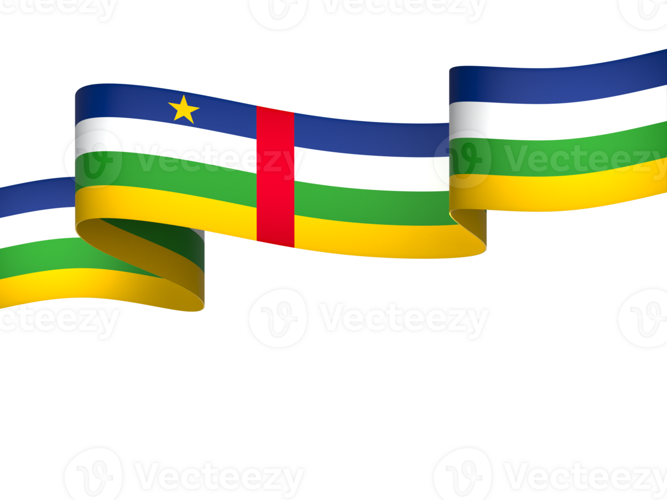 Central African Republic flag element design national independence day banner ribbon png
