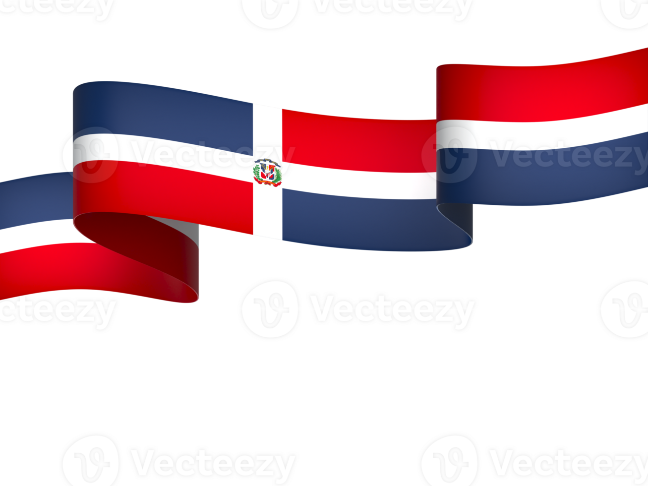 Dominican Republic flag element design national independence day banner ribbon png
