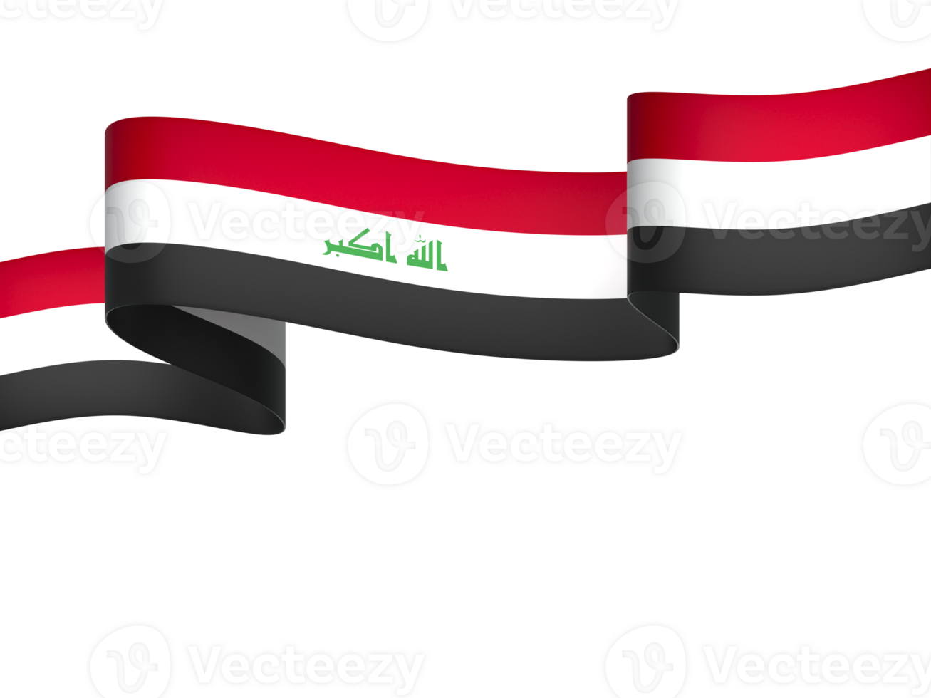 Iraq flag element design national independence day banner ribbon png