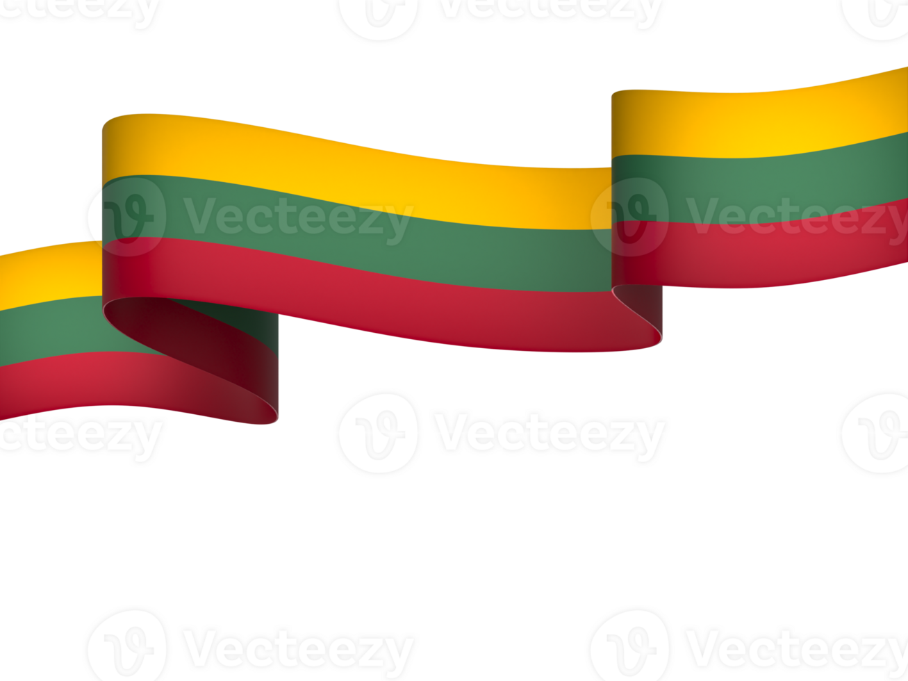 Lithuania flag element design national independence day banner ribbon png