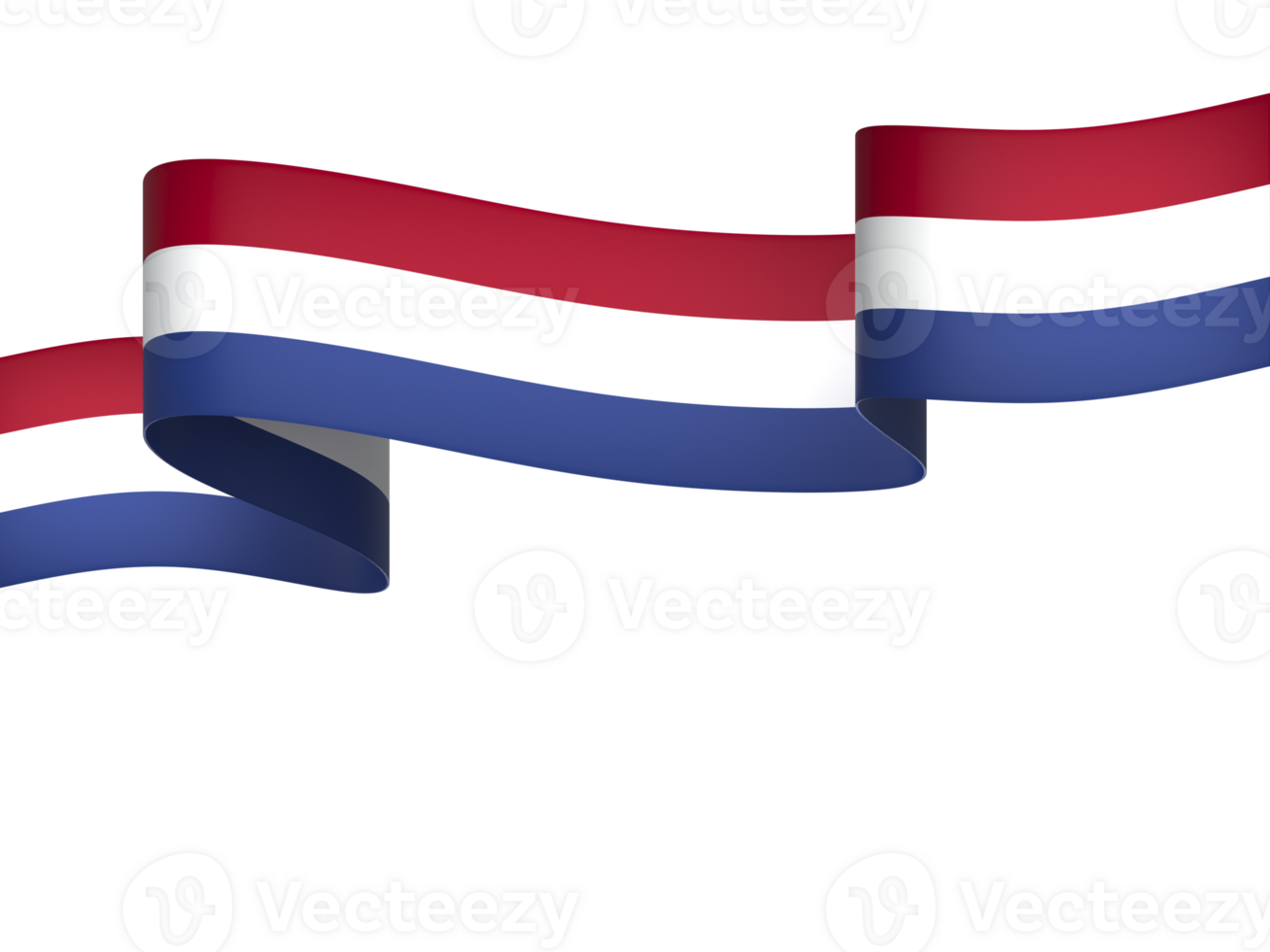 Netherlands flag element design national independence day banner ribbon png