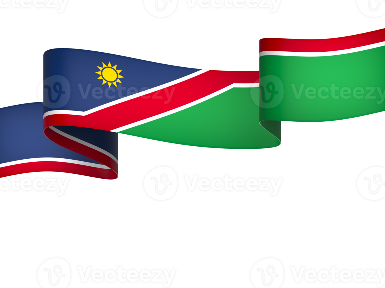Namibia flag element design national independence day banner ribbon png
