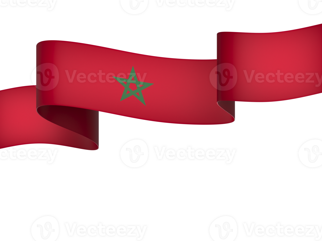 Morocco flag element design national independence day banner ribbon png