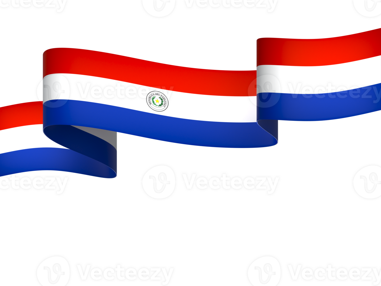 Paraguay flag element design national independence day banner ribbon png