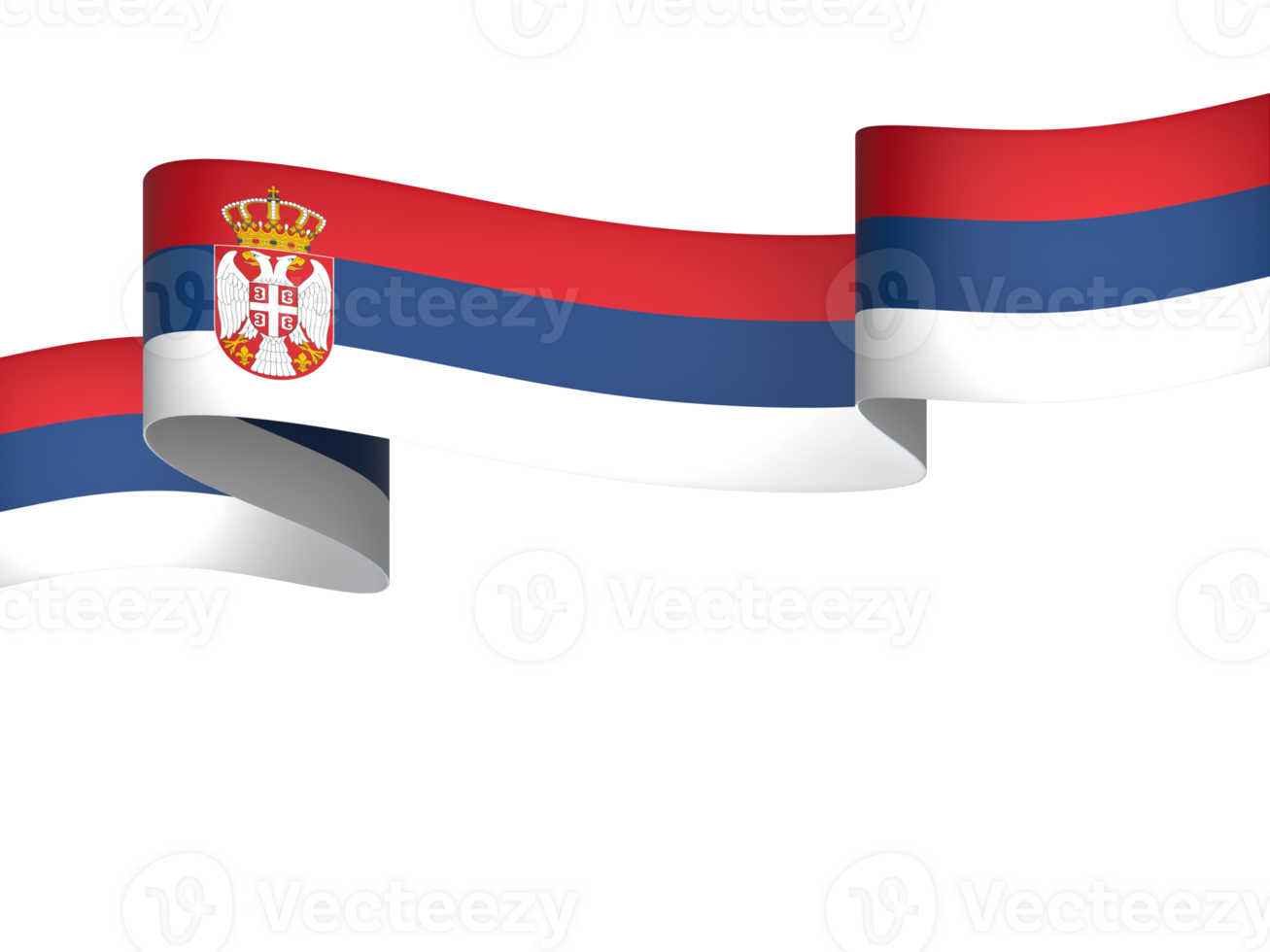 Serbia flag element design national independence day banner ribbon png