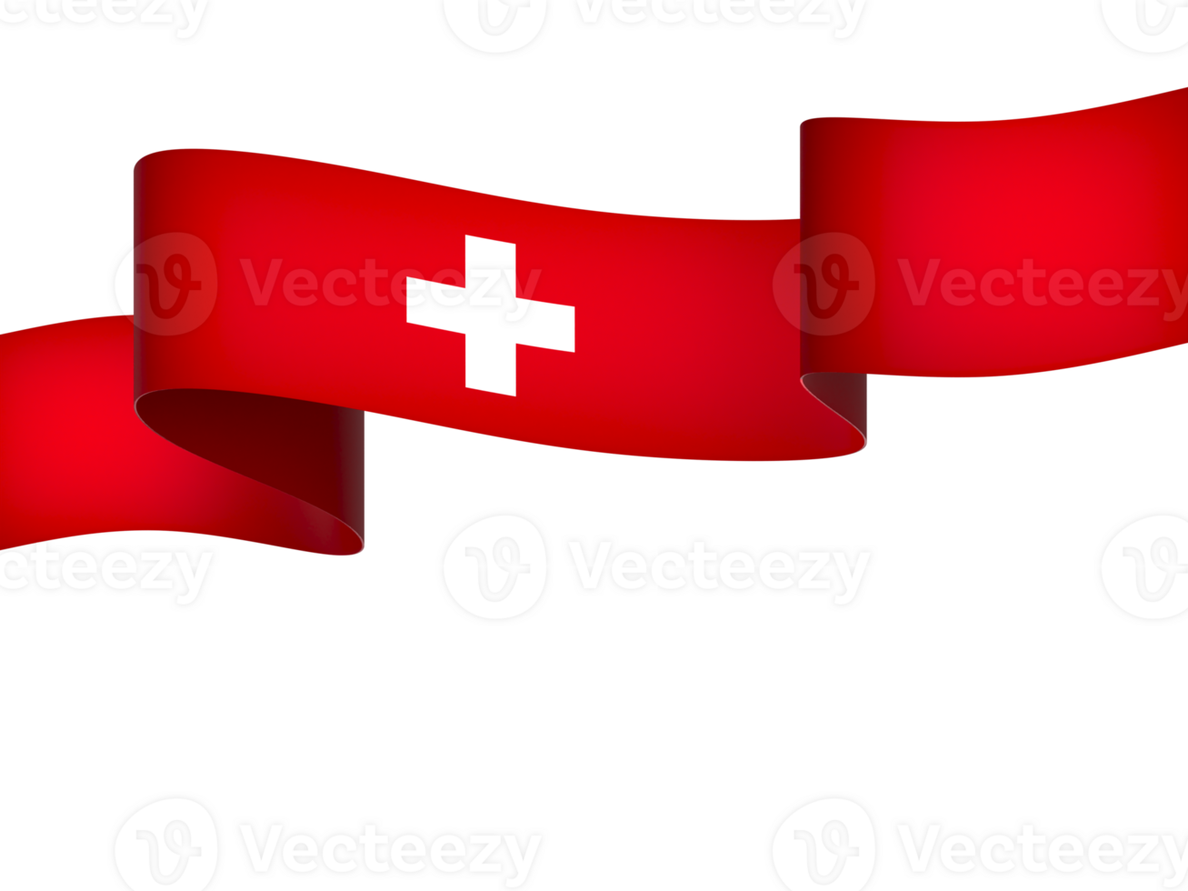 Switzerland flag element design national independence day banner ribbon png