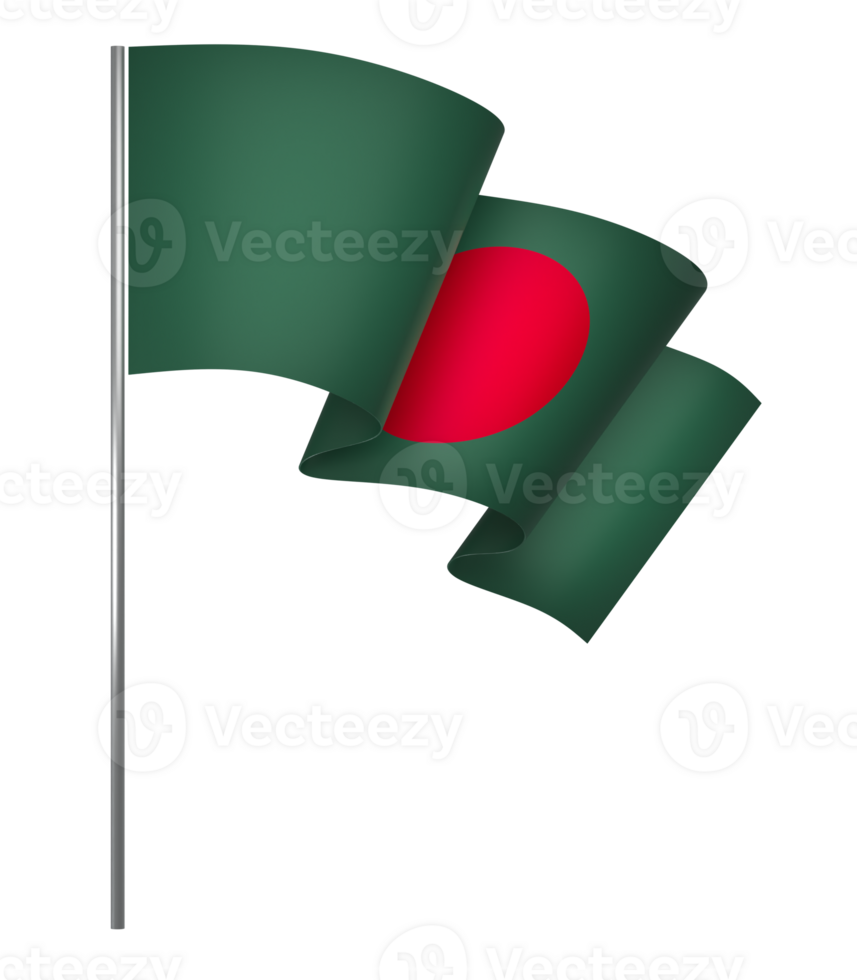Bangladesh flag element design national independence day banner ribbon png