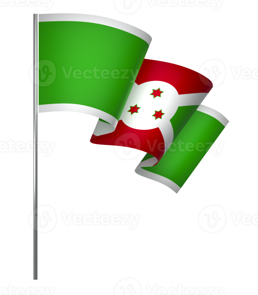Burundi flag element design national independence day banner ribbon png
