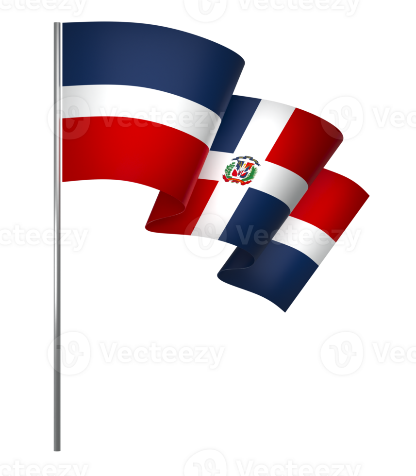Dominican Republic flag element design national independence day banner ribbon png