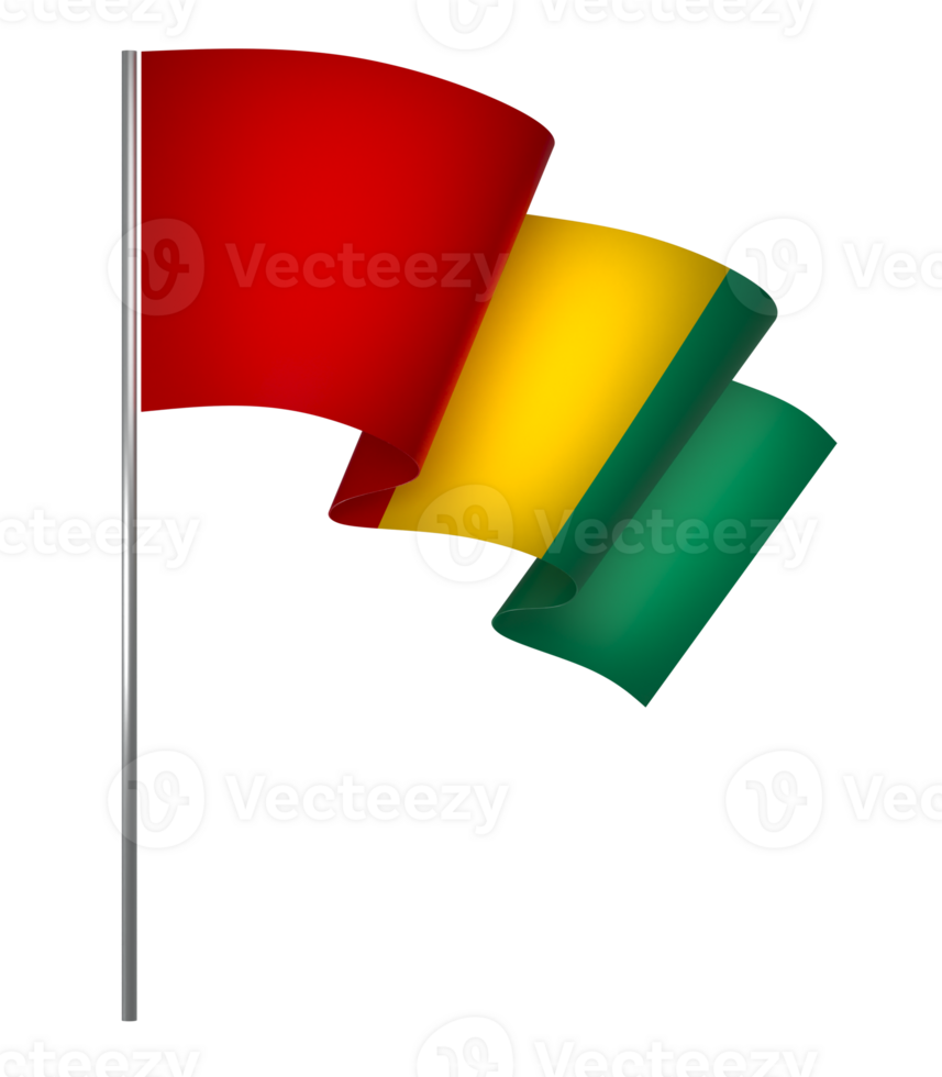 Guinea flag element design national independence day banner ribbon png