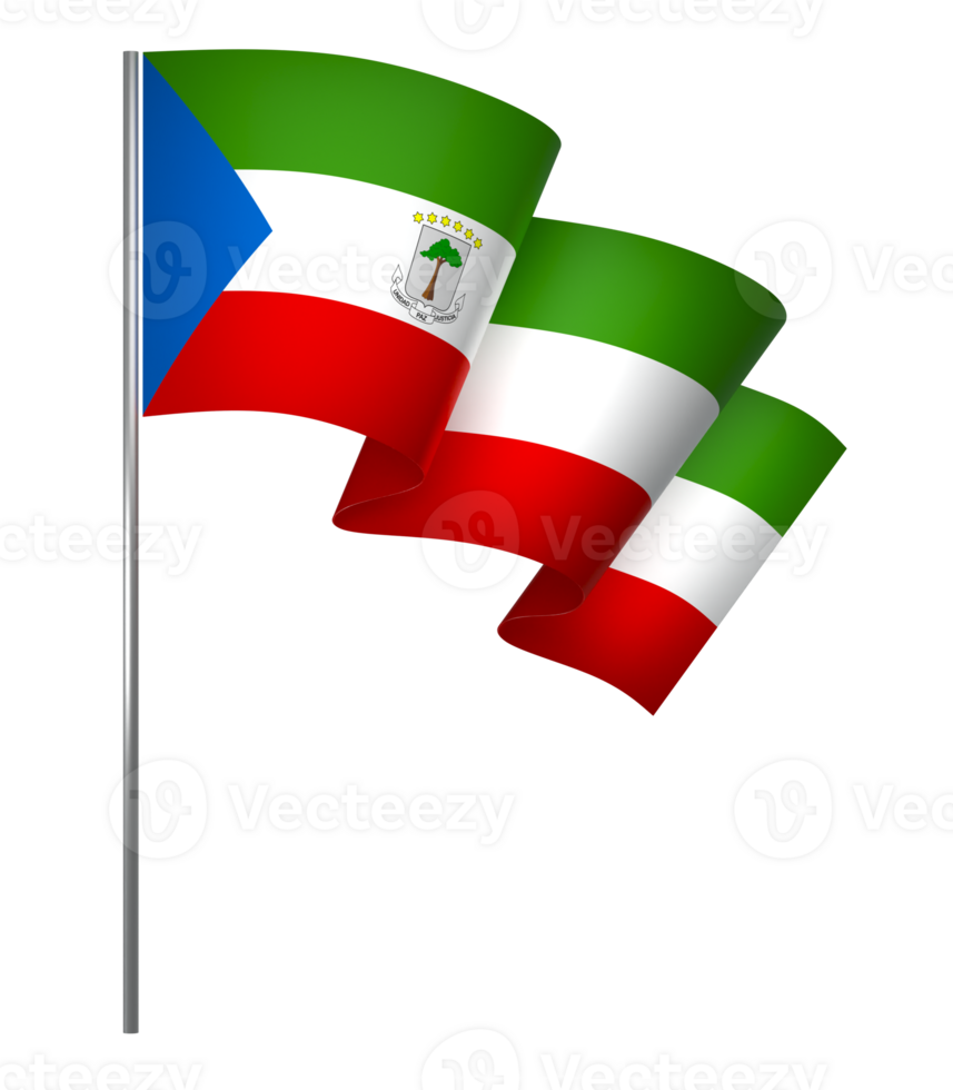 Equatorial Guinea flag element design national independence day banner ribbon png