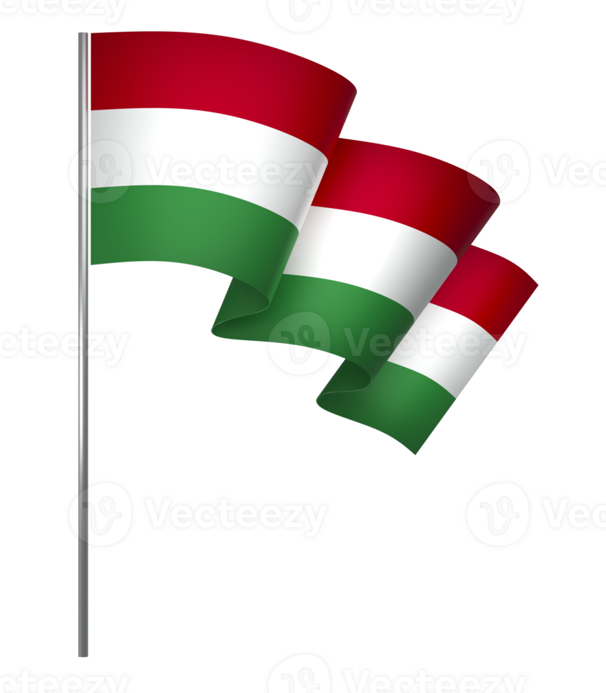 Hungary flag element design national independence day banner ribbon png