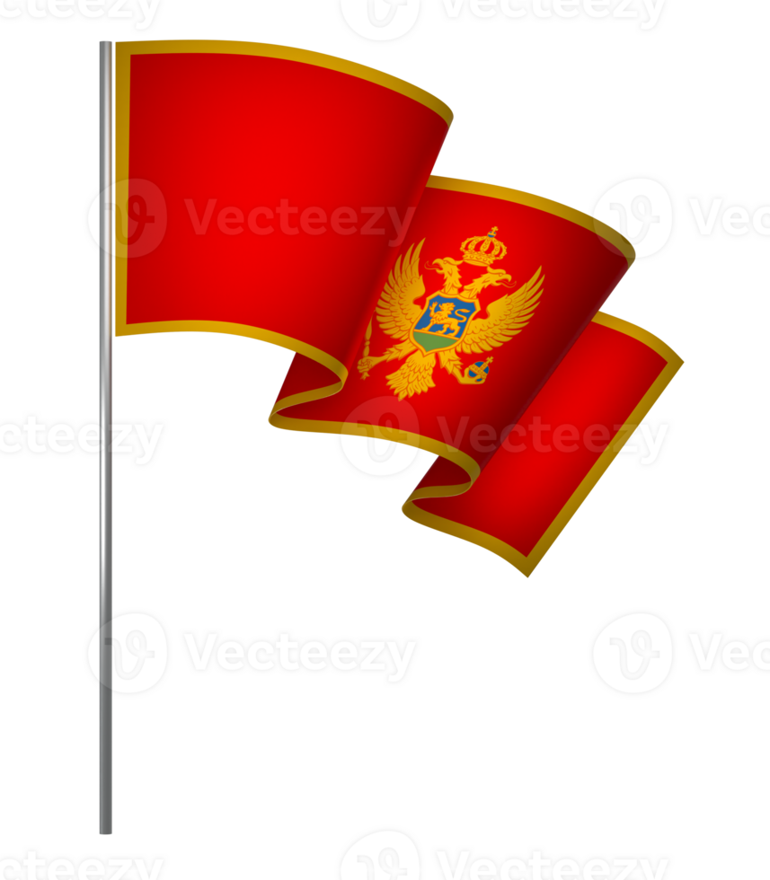 Montenegro flag element design national independence day banner ribbon png