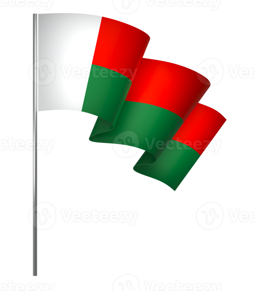 Madagascar flag element design national independence day banner ribbon png
