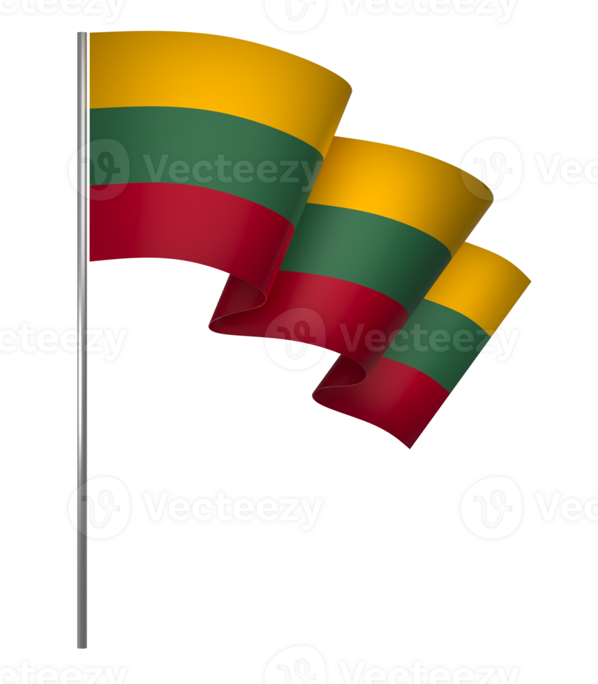 Lithuania flag element design national independence day banner ribbon png