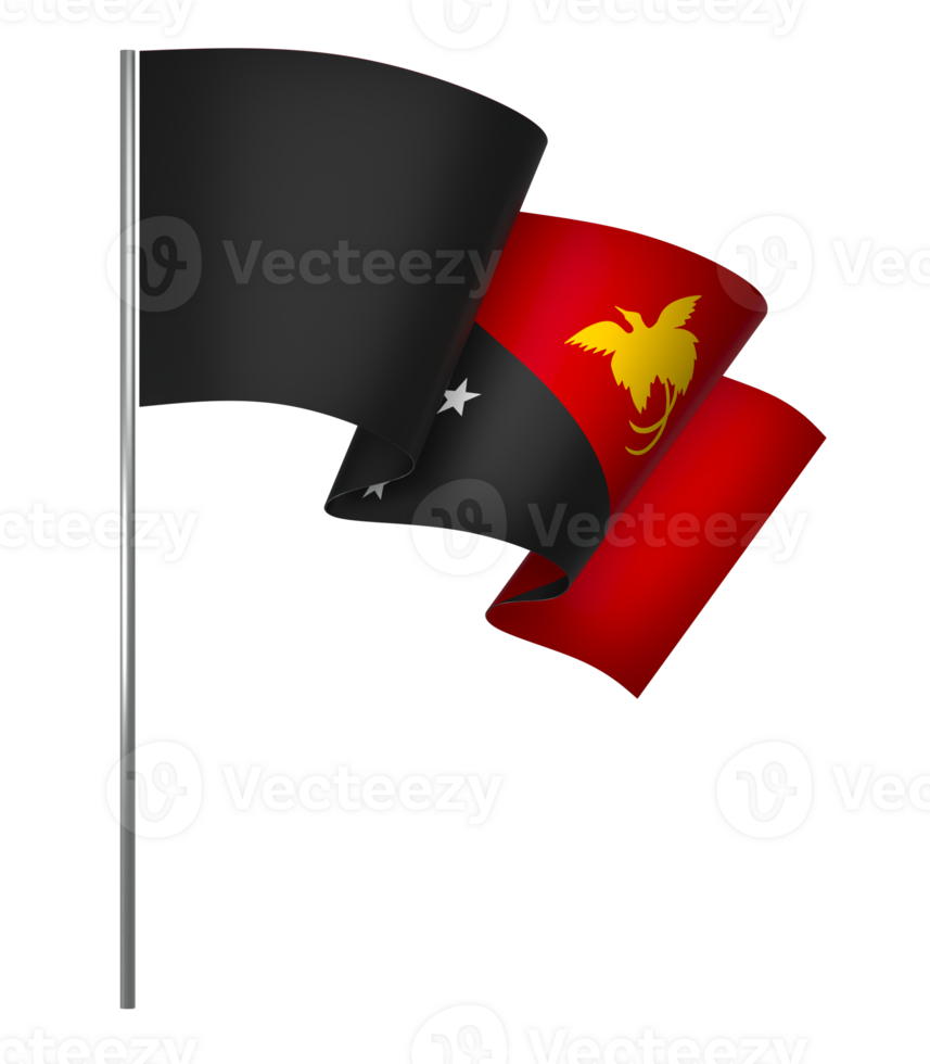 Papua New Guinea flag element design national independence day banner ribbon png