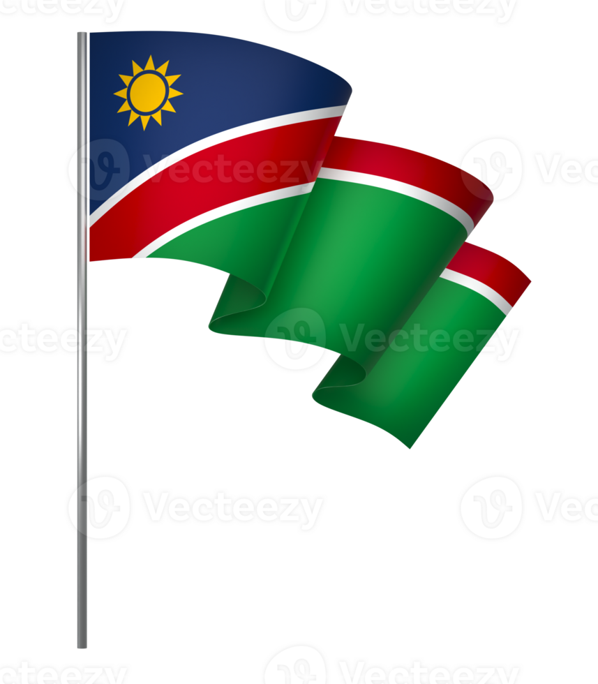 Namibia flag element design national independence day banner ribbon png