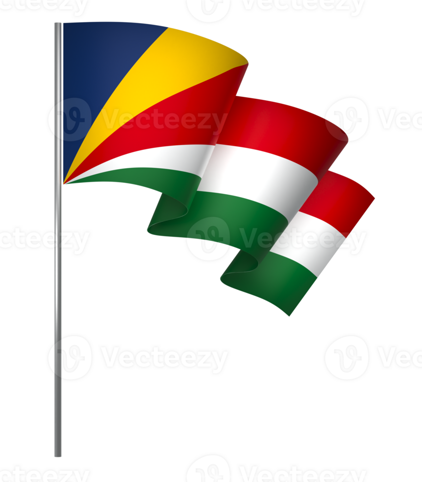 Seychelles flag element design national independence day banner ribbon png