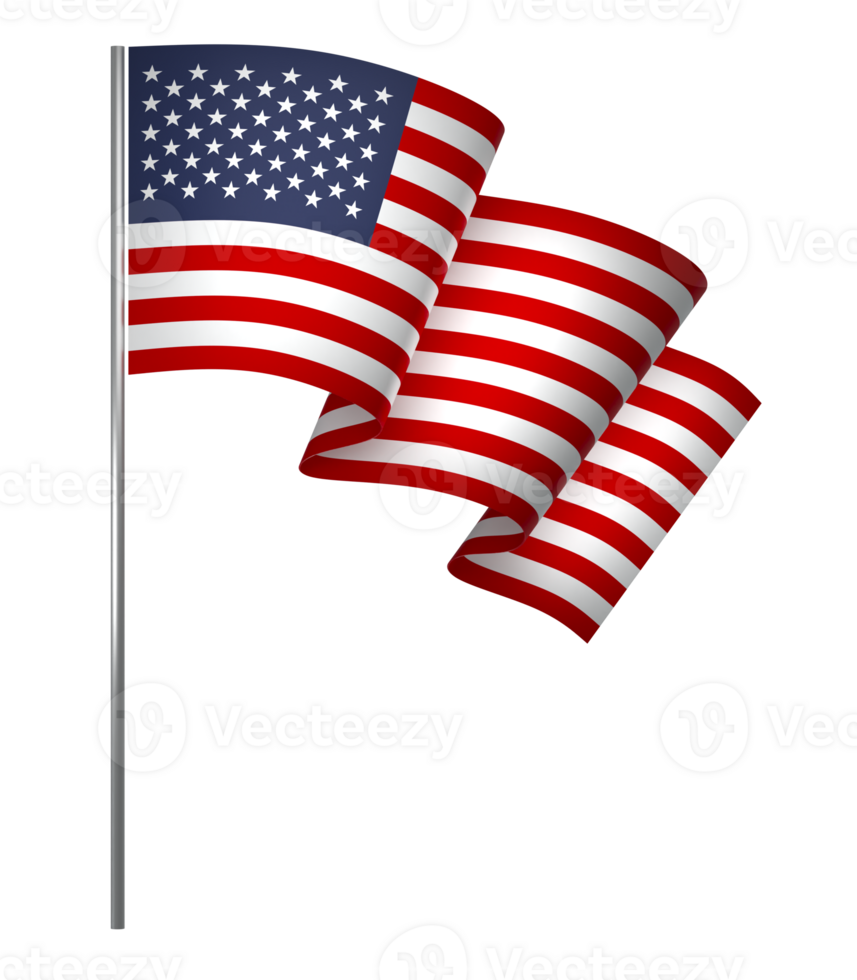 United States flag element design national independence day banner ribbon png