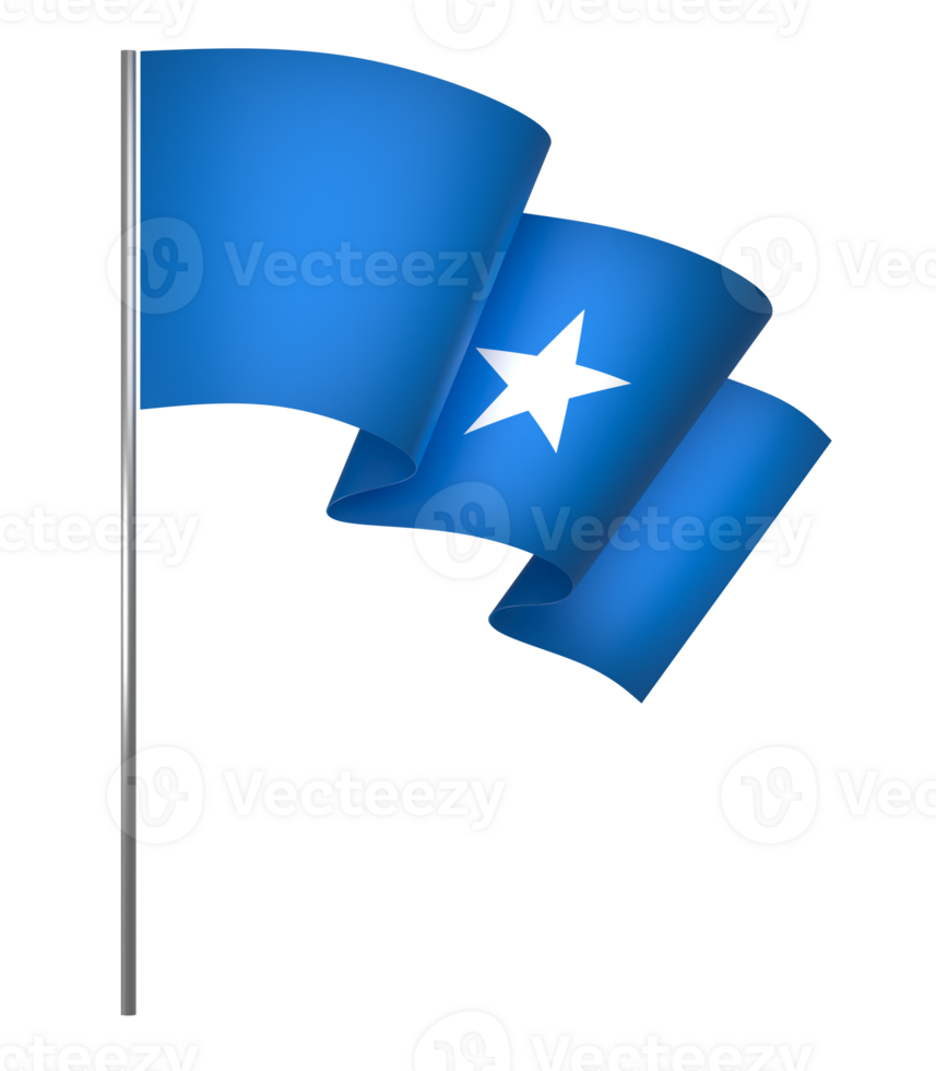 Somalia flag element design national independence day banner ribbon png