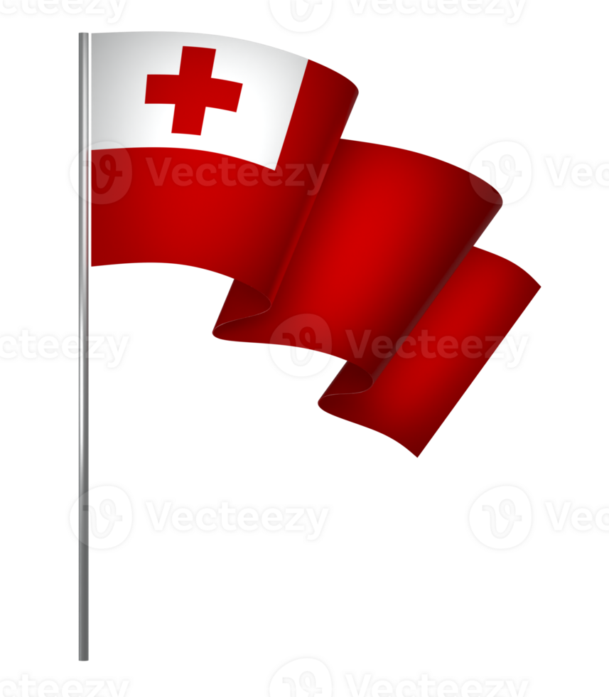 Tonga flag element design national independence day banner ribbon png