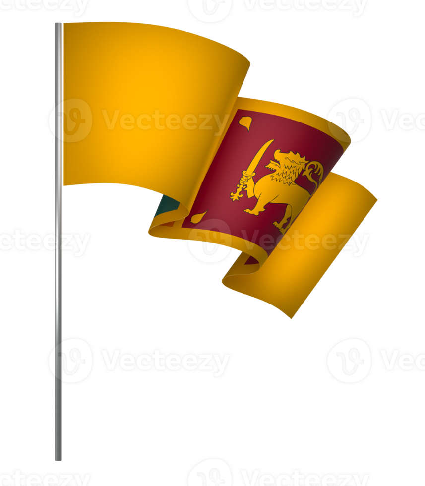 Sri Lanka flag element design national independence day banner ribbon png