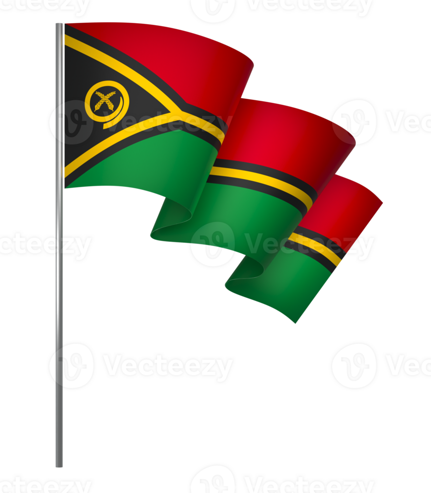 Vanuatu flag element design national independence day banner ribbon png