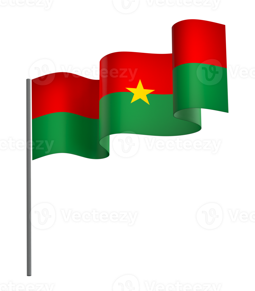 Burkina Faso flag element design national independence day banner ribbon png