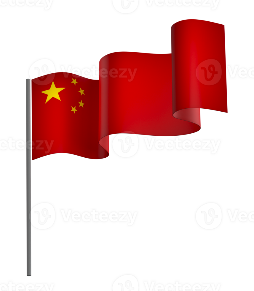 China flag element design national independence day banner ribbon png