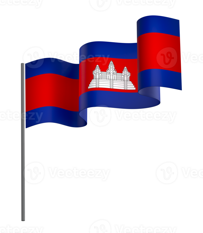 Cambodia flag element design national independence day banner ribbon png