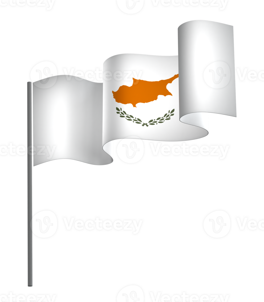 Cyprus flag element design national independence day banner ribbon png