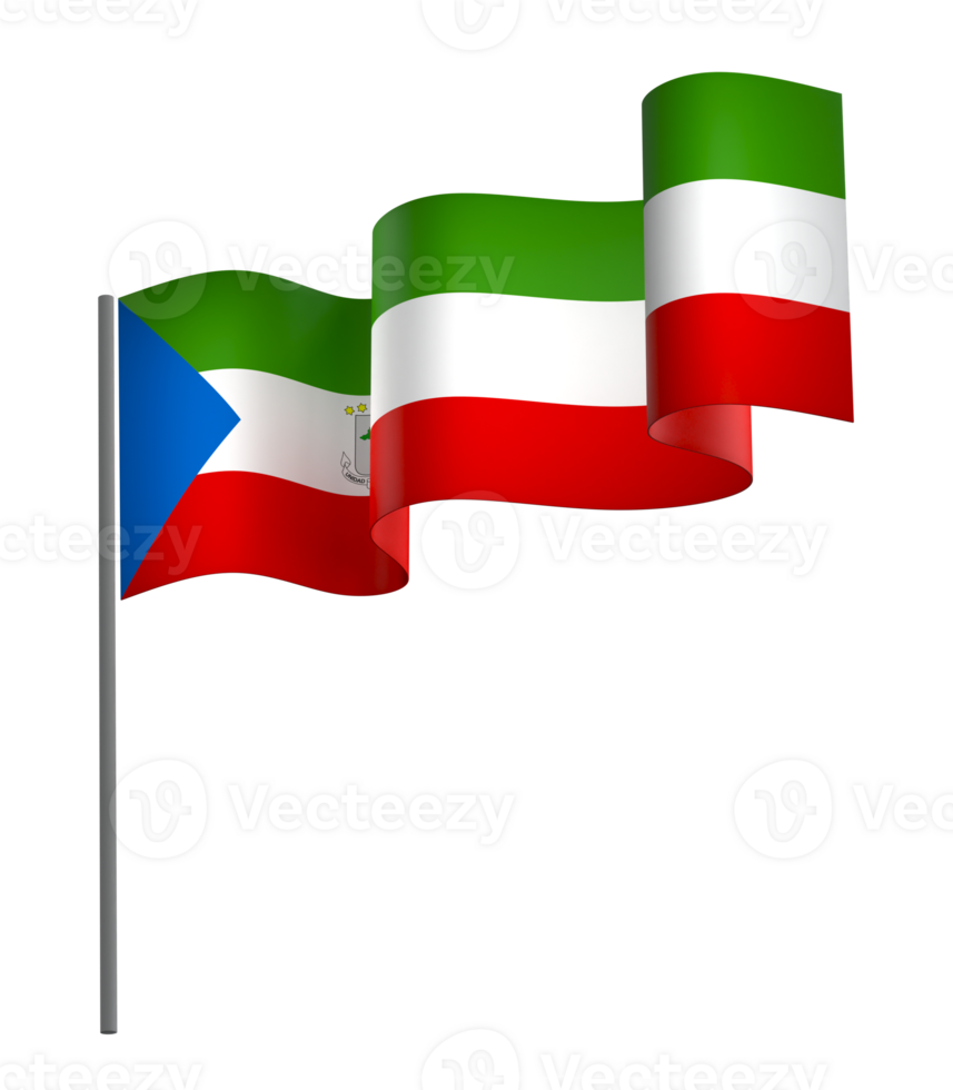 Equatorial Guinea flag element design national independence day banner ribbon png