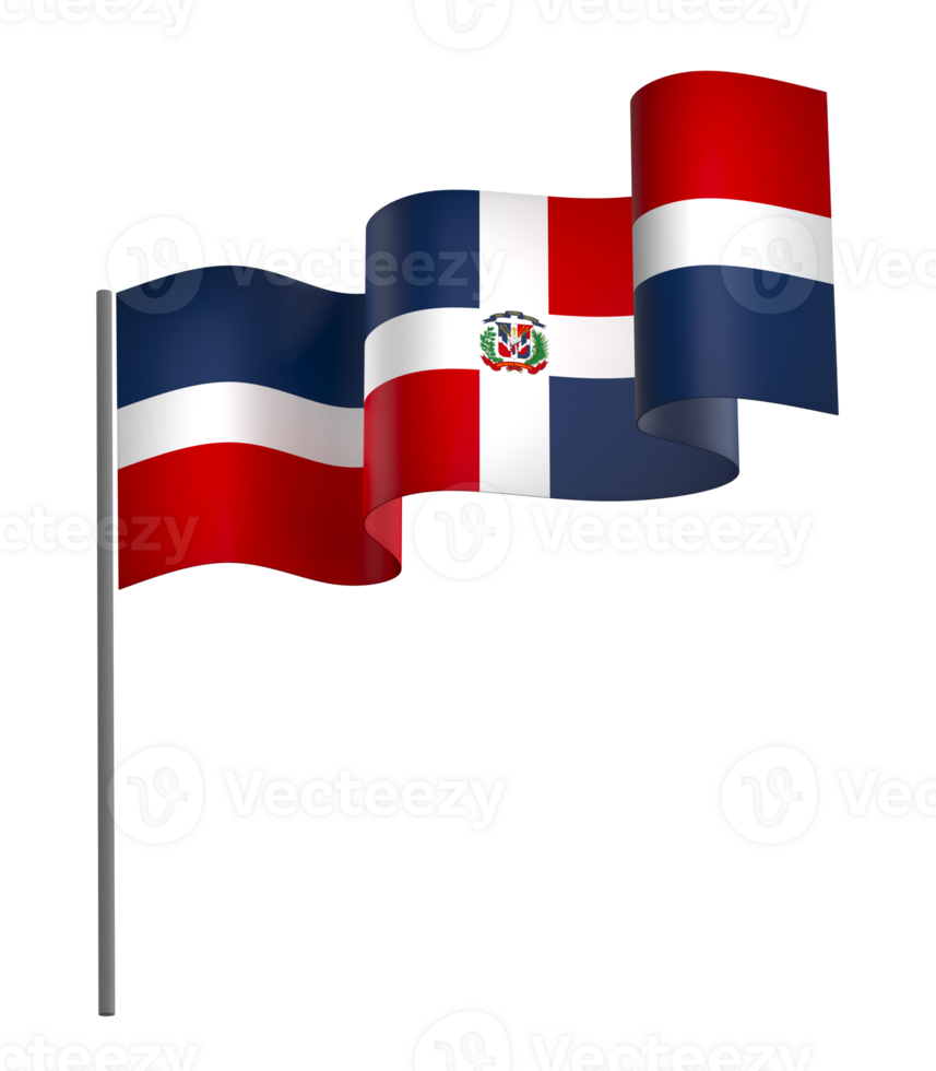 Dominican Republic flag element design national independence day banner ribbon png