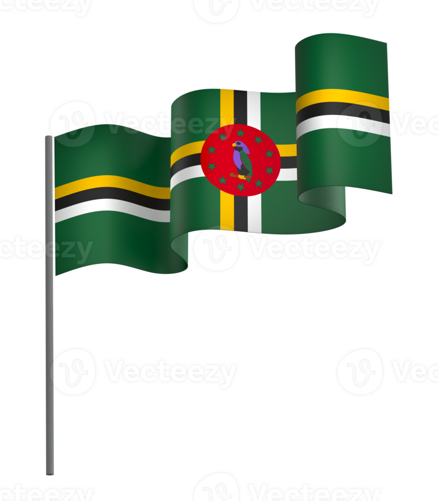 Dominica flag element design national independence day banner ribbon png
