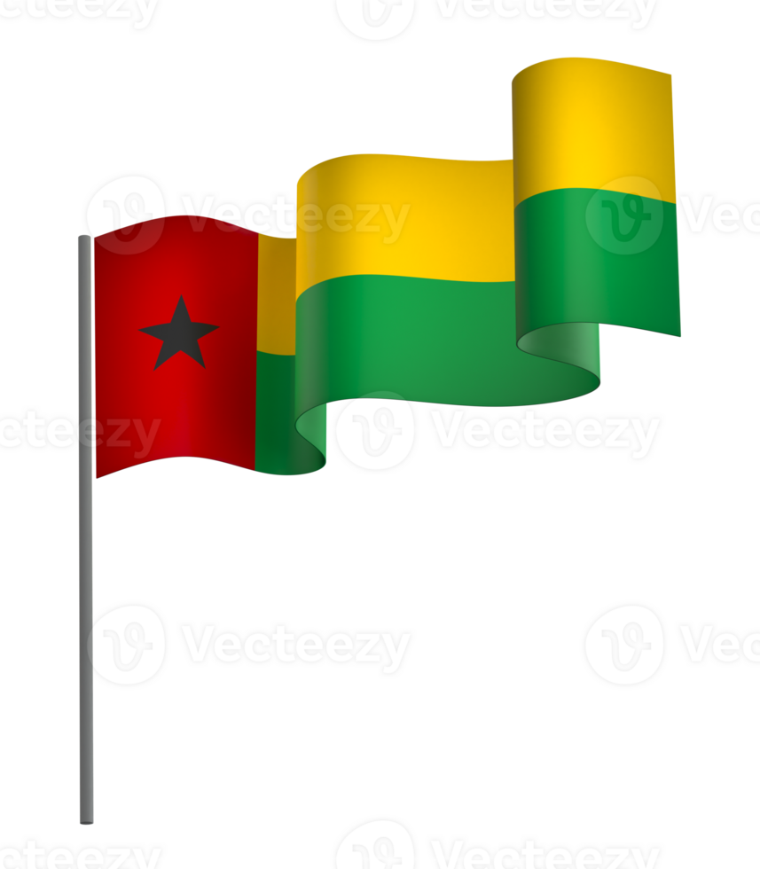 Guinea Bissau flag element design national independence day banner ribbon png
