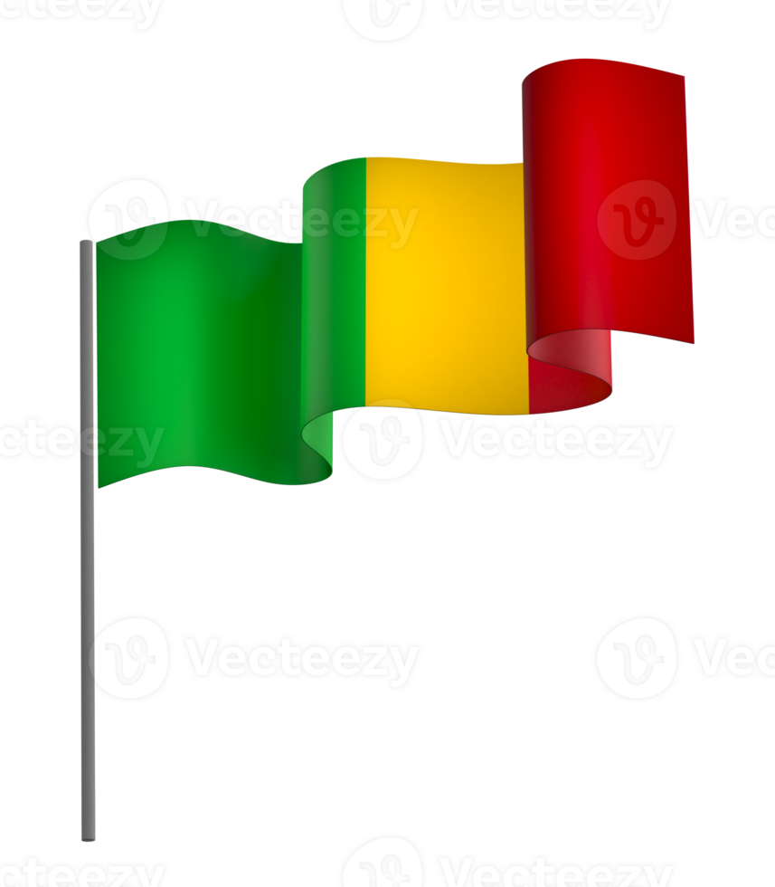 Mali flag element design national independence day banner ribbon png