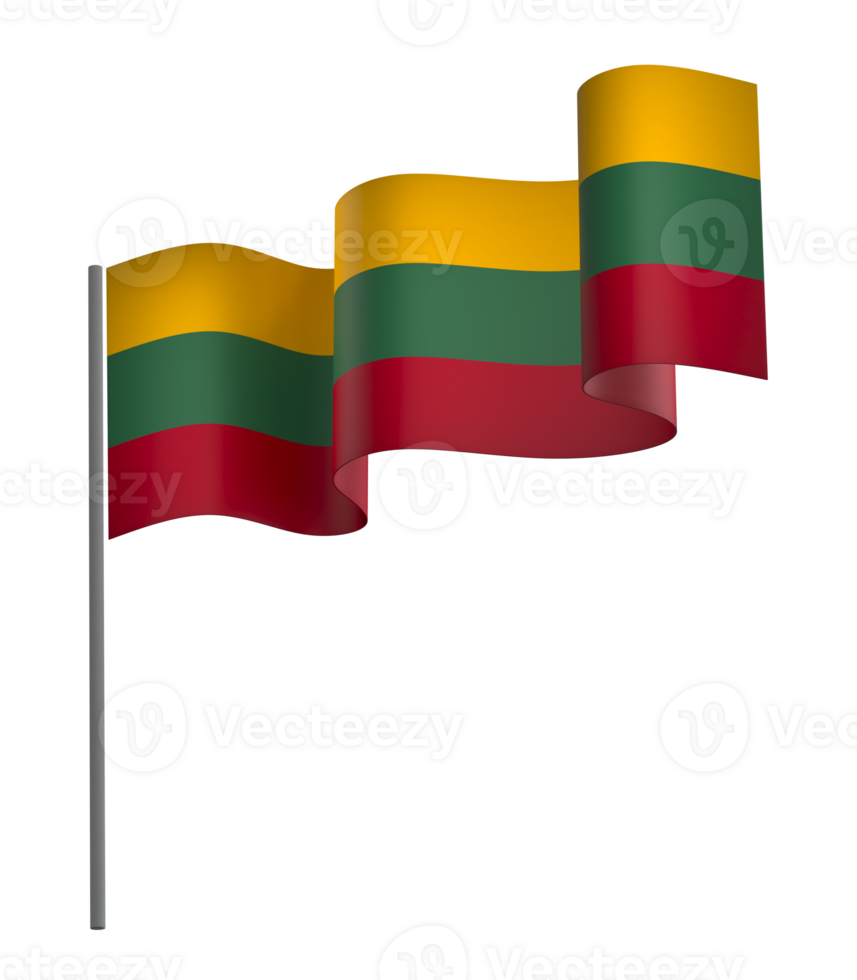 Lithuania flag element design national independence day banner ribbon png
