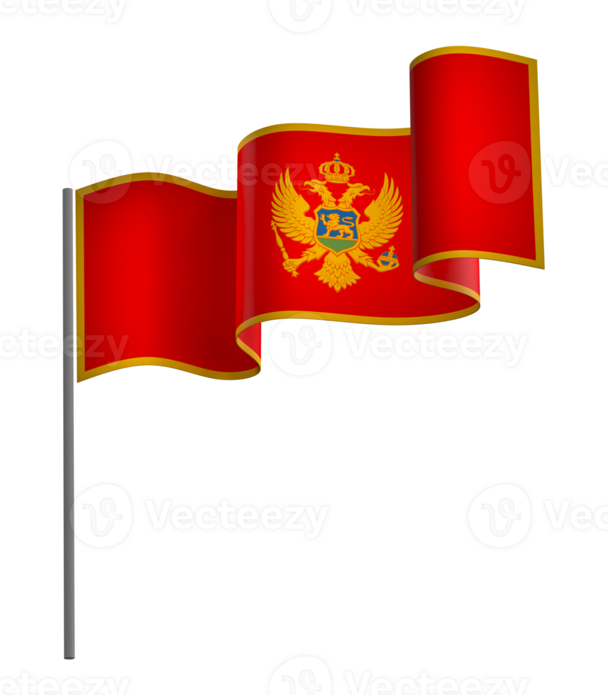 Montenegro flag element design national independence day banner ribbon png