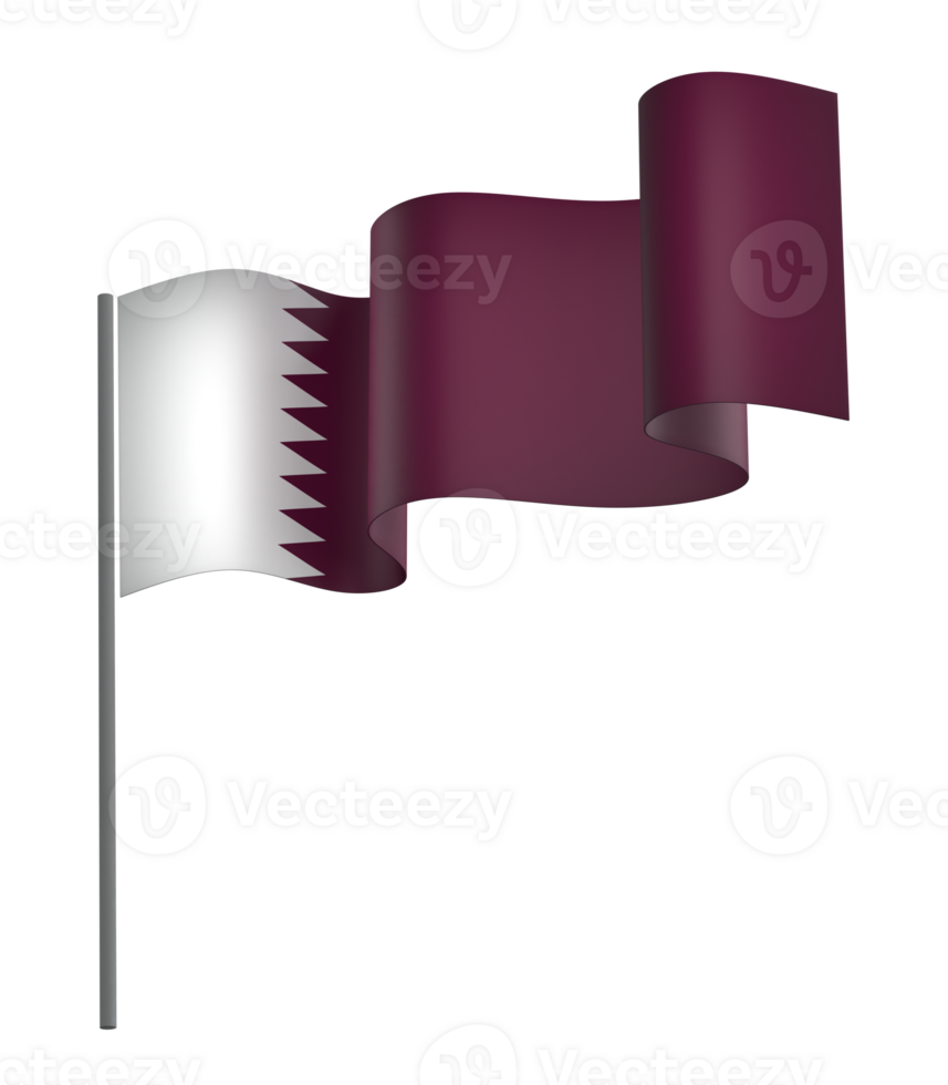 Qatar flag element design national independence day banner ribbon png