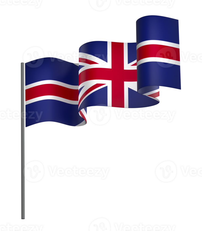 United Kingdom flag element design national independence day banner ribbon png